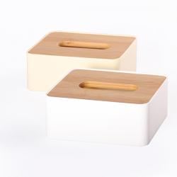 簡(jiǎn)約竹木紙巾盒（小長(cháng)方